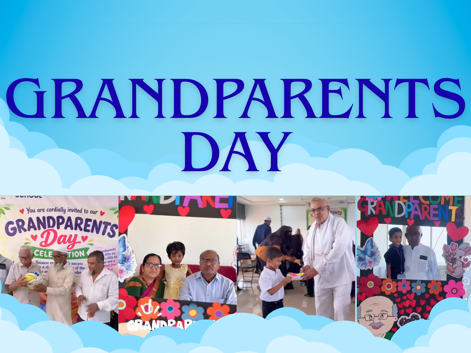 Students and grandparents participating in Grandparents’ Day activities at Sparkles International School